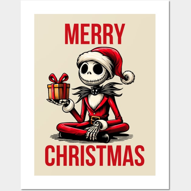 Jack Skellington Santa Wall Art by BukovskyART